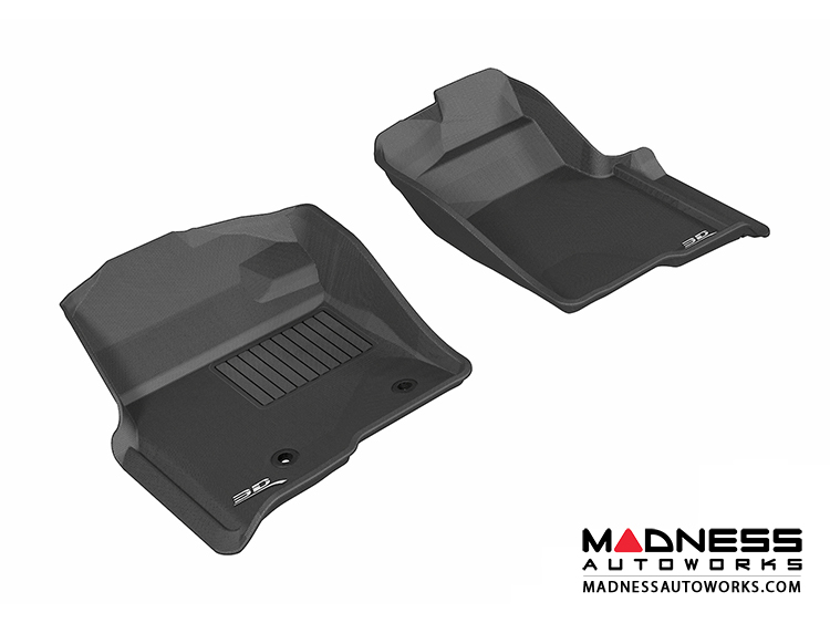 Ford F-150 Regular/ Supercab/ Supercrew Floor Mats (Set of 2) - Front - Black by 3D MAXpider